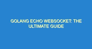 Golang Echo Websocket: The Ultimate Guide - golang echo websocket the ultimate guide 1161 1 image