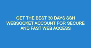 Get the Best 30 Days SSH WebSocket Account for Secure and Fast Web Access - get the best 30 days ssh websocket account for secure and fast web access 3222 8 image