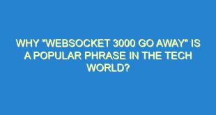Why "WebSocket 3000 Go Away" is a Popular Phrase in the Tech World? - why websocket 3000 go away is a popular phrase in the tech world 3218 3 image