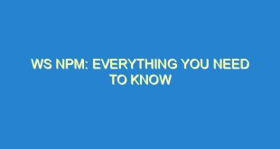 WS NPM: Everything You Need to Know - ws npm everything you need to know 3323 5 image