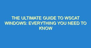 The Ultimate Guide to WSCat Windows: Everything You Need to Know - the ultimate guide to wscat windows everything you need to know 3437 2 image