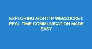 Exploring aiohttp Websocket: Real-Time Communication Made Easy - exploring aiohttp websocket real time communication made easy 257 6 image